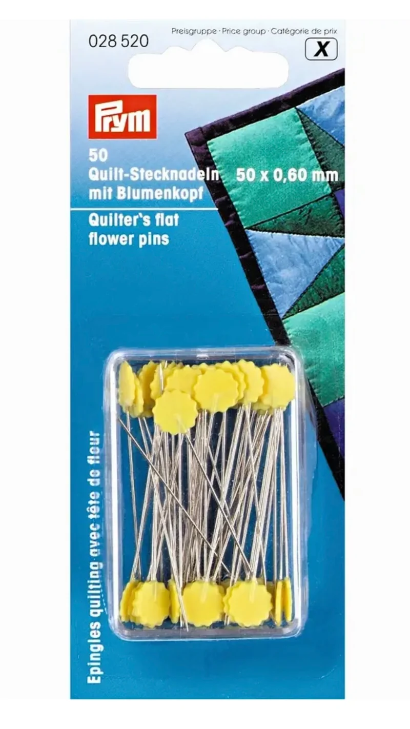 Prym 50 Quilt - Stecknadeln 50 x 0,60mm mit Blumenkopf