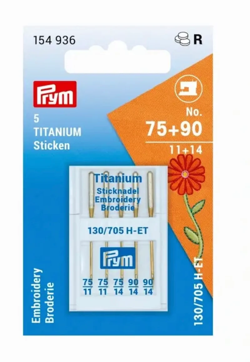 Prym Nähmaschinennadeln Gold Sticken No. 75+90