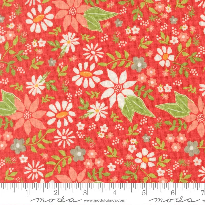 Moda, Sherri & Chelsi, Poinsettia Florals, Geranium Pink