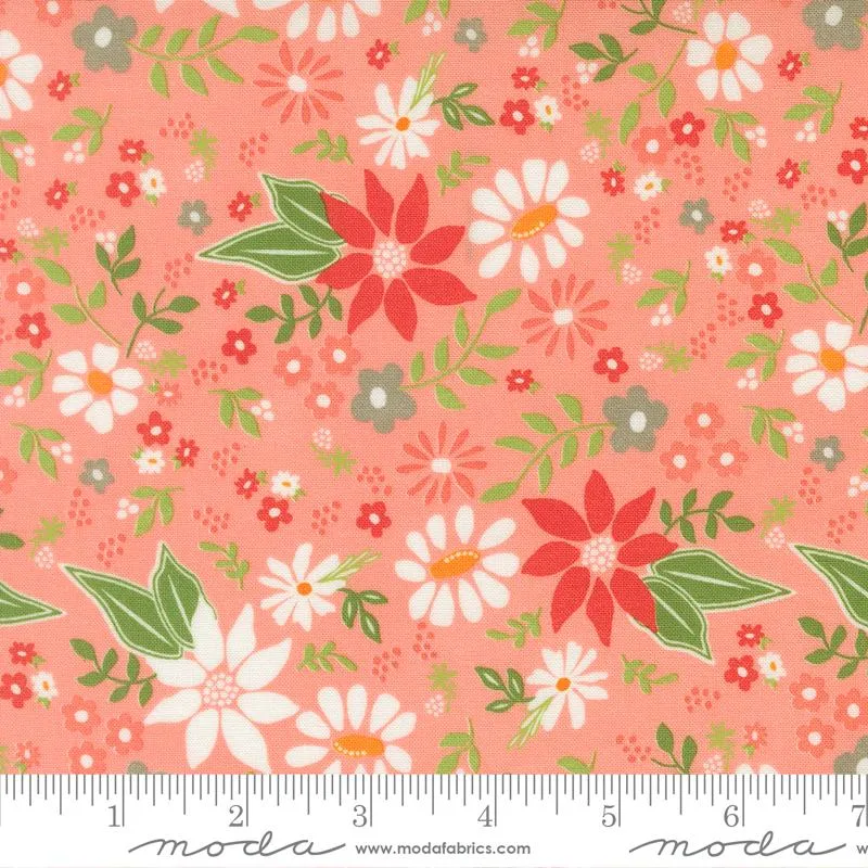 Moda, Sherri & Chelsi, Poinsettia Florals, Carnation Pink