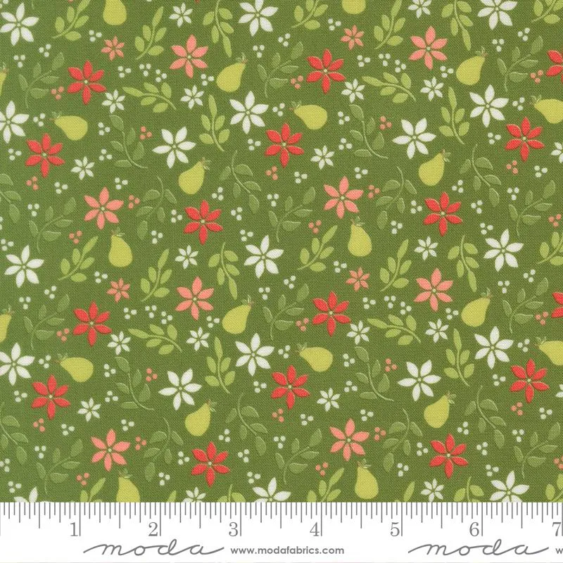 Moda, Sherri & Chelsi, Pear Florals, Evergreen