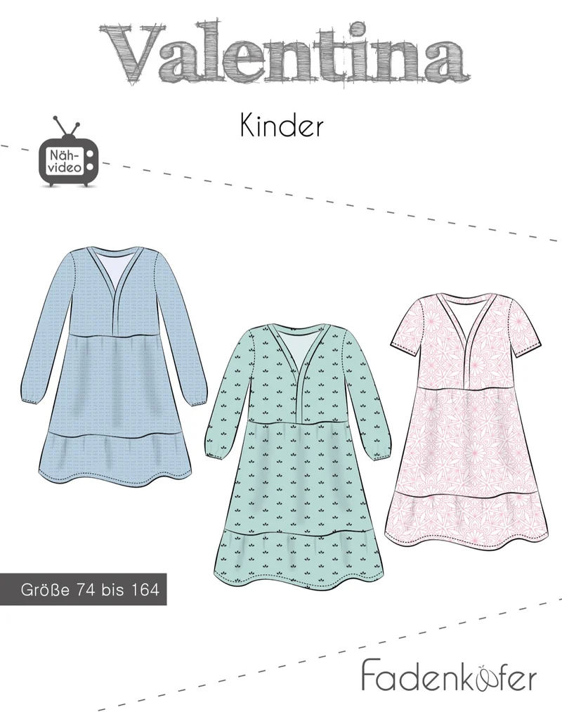 Fadenkäfer Schnittmuster "Valentina" Kleid Kinder
