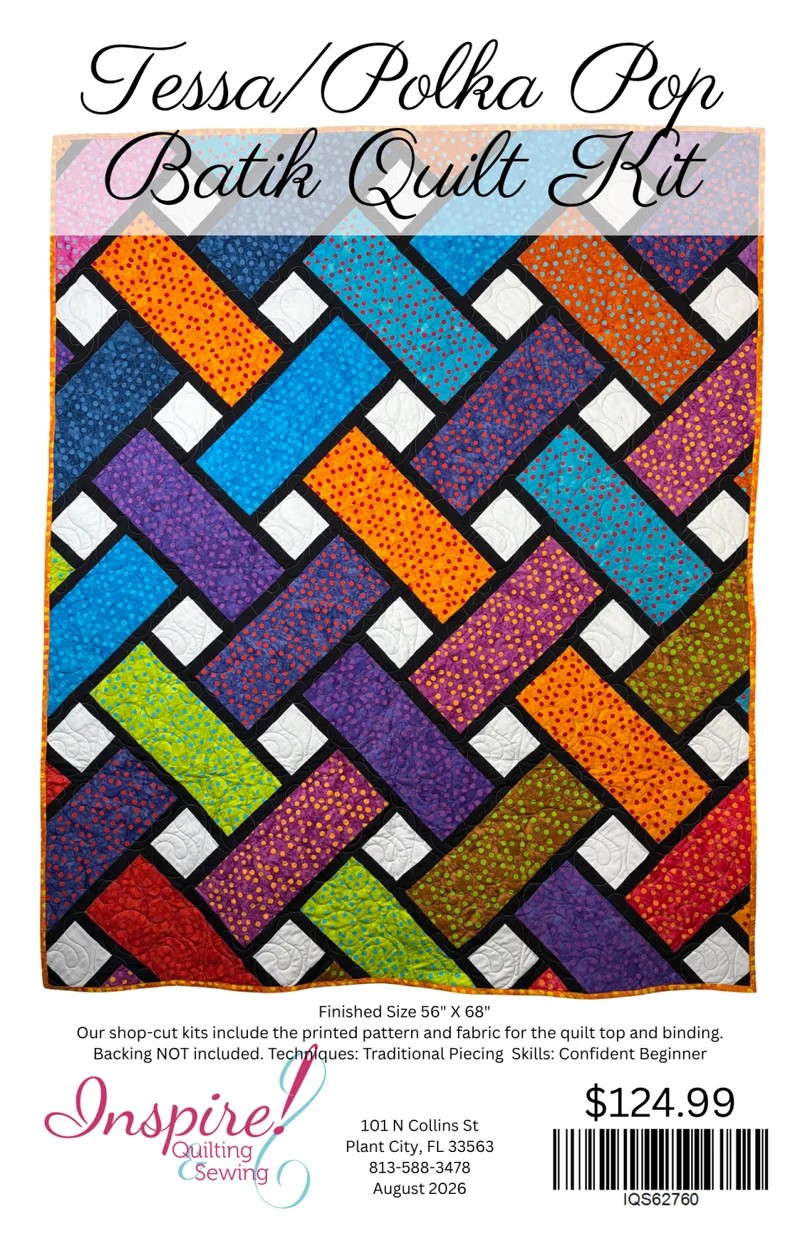 Tessa Quilt Kit in Polka Pop Batiks