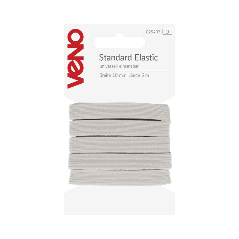 Standard Elastic Gummiband Uni weiß 10 mm