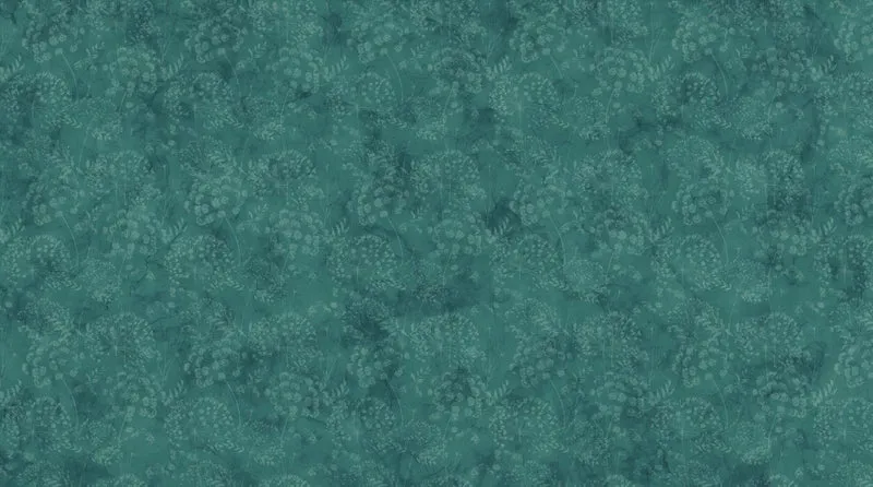 Northcott Fabrics, Whisper, Flower Blender, Teal Blue