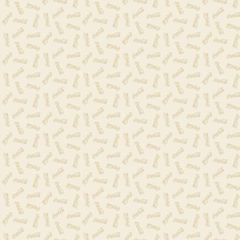 Northcott, Coca-Cola Christmas, Logo Toss, Taupe