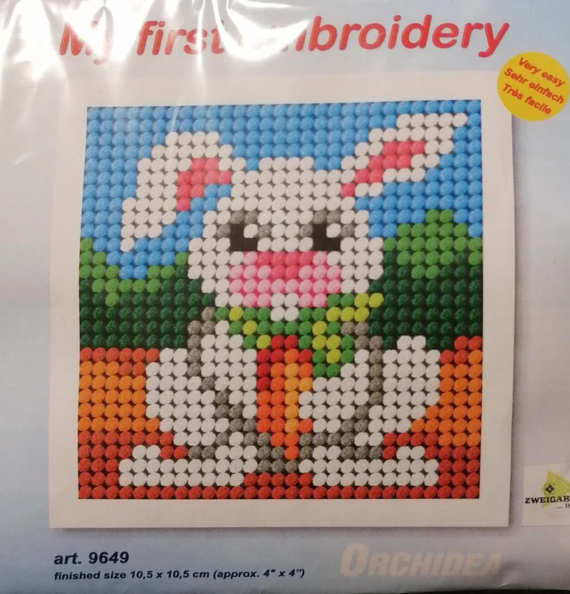 Stickpackung Hase