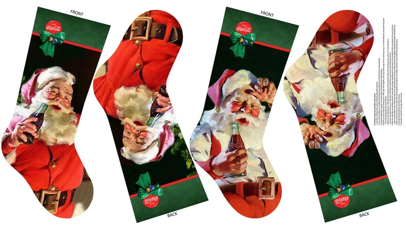 Northcott, Coca-Cola Christmas, 24" Stockings Panel