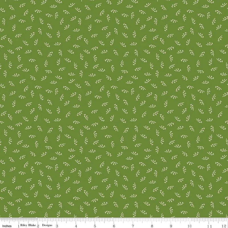 Riley Blake, Beverly McCullough, Cozy Autumn, Vines, Olive Green