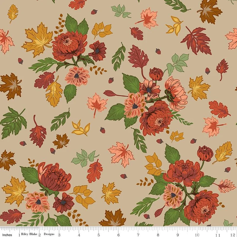 Riley Blake, Beverly McCullough, Cozy Autumn, Main Palomino Tan