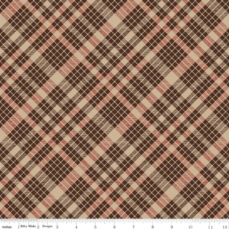 Riley Blake, Beverly McCullough, Cozy Autumn, Plaid Brown