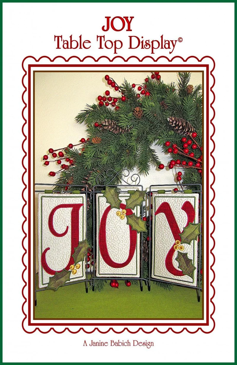 Joy Table Top Embroidery by Janine Babich