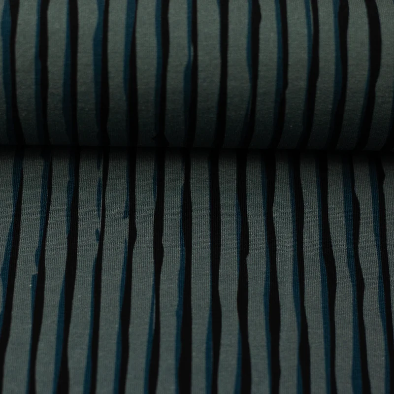 French Terry "Wood Print Stripes“ by Thorsten Berger Swafing