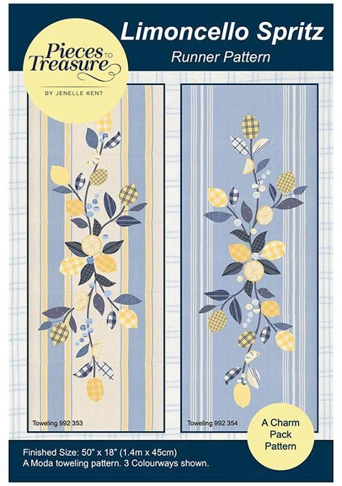 Pieces To Treasure, Limoncello Spritz Table Runner Pattern