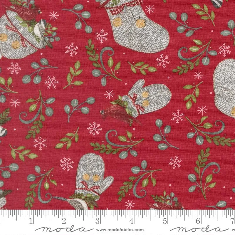 Moda, Deb Strain, When Snow Falls, Winter Wear, Berry Red
