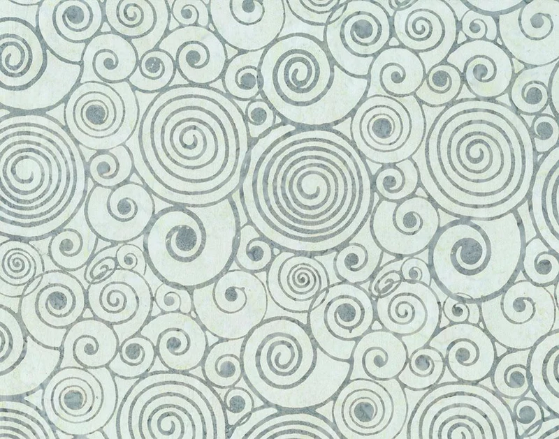 Northcott, Banyan Batiks, Abstraction, Swirly, Light Sea Fog Gray