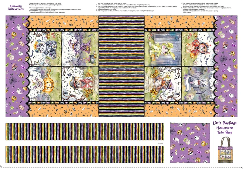 P&B Textiles, Sillier Than Sally, Little Darlings, Tote Bag Panel