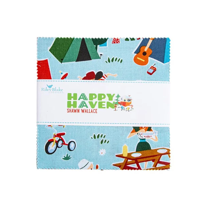 Riley Blake, Happy Haven, 5in Sq Set 42 pcs