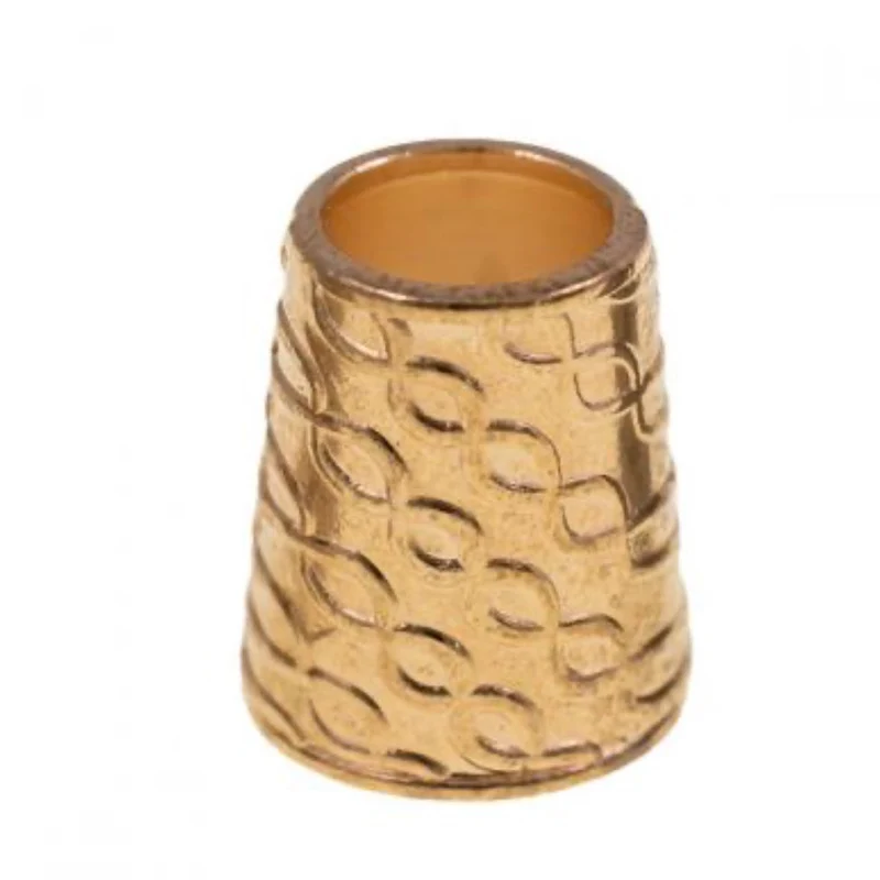 Kordelenden konisch 2 Stck 16mm x 8mm hellgold