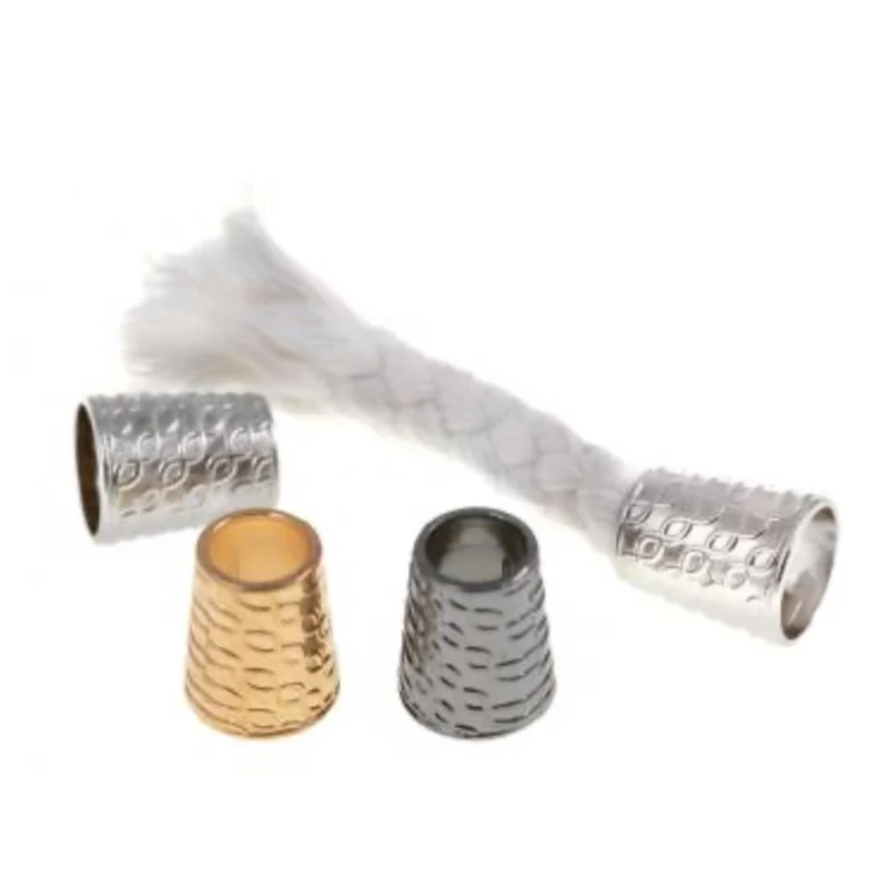 Kordelenden konisch 2 Stck 16mm x 8mm hellgold