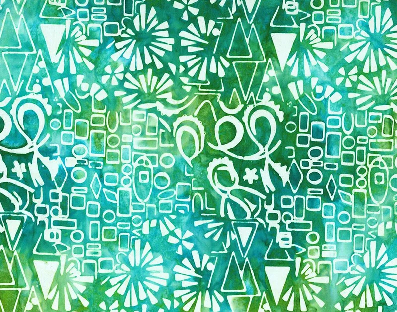 Northcott, Banyan Batiks, Abstraction, Geometry, Caribbean Blue