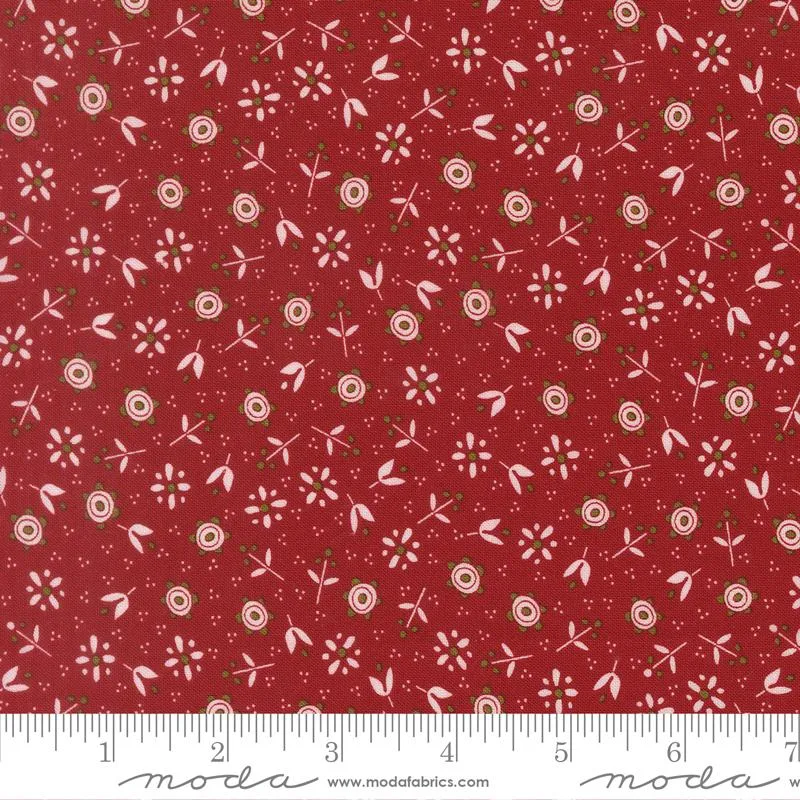 Moda, Sweetwater, Chilly, Christmas Flowers, Red
