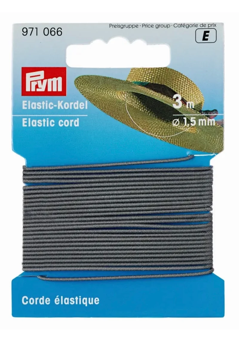 Prym Elastic Kordel grau 3m / 1,5mm