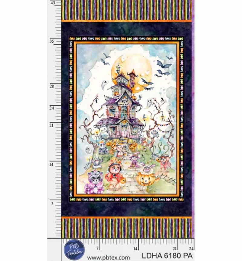 P&B Textiles, Sillier Than Sally Desgins, Little Darlings Halloween, Haunted House Panel