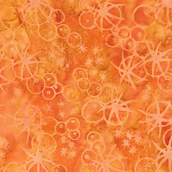 Island Batik, Starry Seas, Sea Urchins, Orange Cheddar