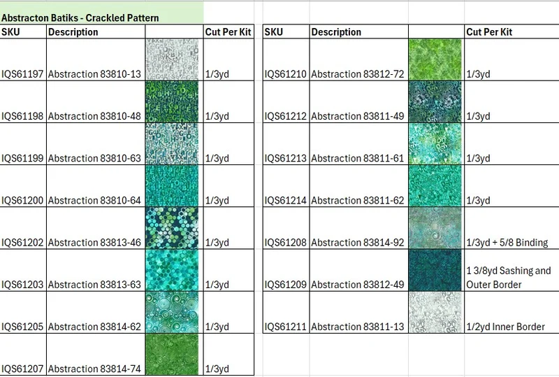 Banyan Batiks, Abstraction/Crackled Batik Quilt Kit 63" X 78"