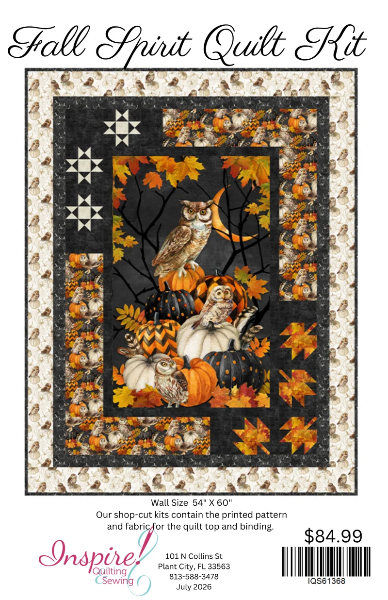 Northcott, Night Owl, Fall Spirit Quilt Kit 52" X 67"