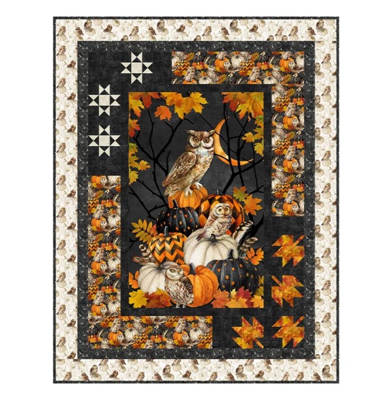 Northcott, Night Owl, Fall Spirit Quilt Kit 52" X 67"