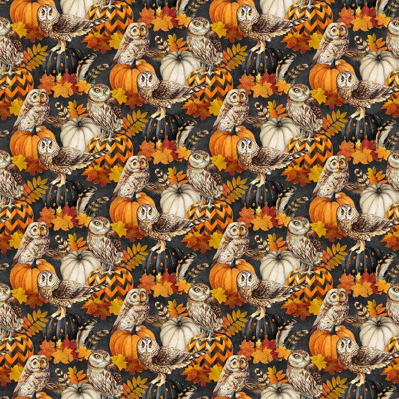 Northcott, Night Owl, Fall Spirit Quilt Kit 52" X 67"