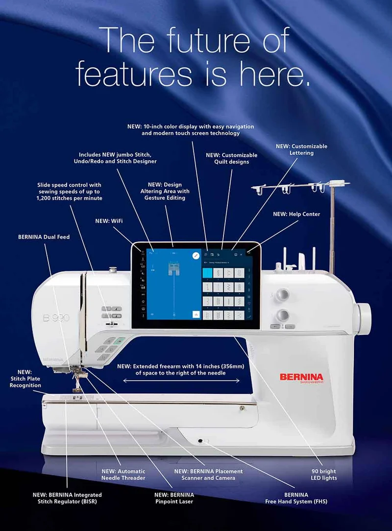 Bernina 990 With XL SDT Embroidery Module