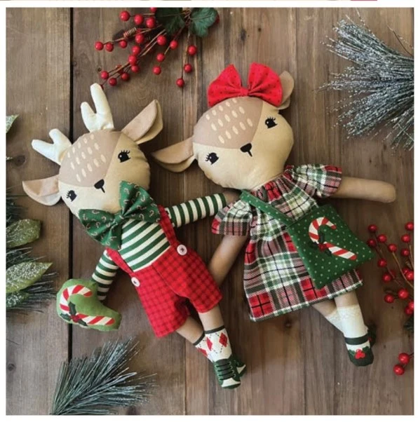 Moda, Stacy Iest Hsu, Holiday Cheer, Reindeer Stuffies Panel 36"
