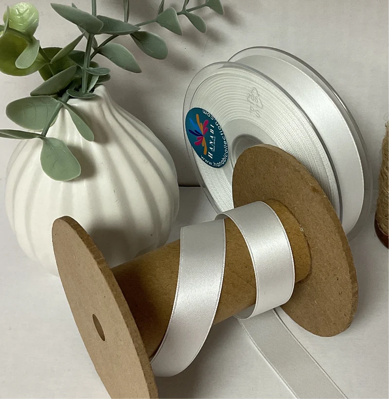 Satinband Uni 16mm cremeweiss
