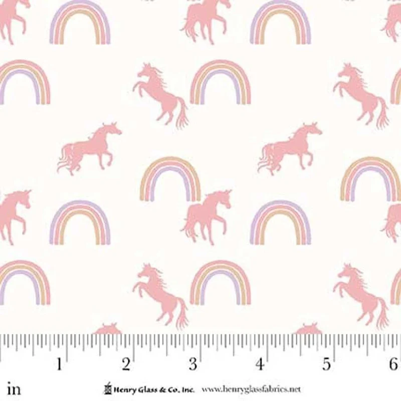 Henry Glass, My Darling Unicorn, Rainbows & Unicorns, Pink