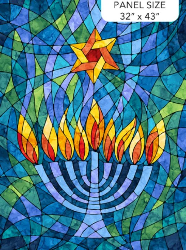 Northcott, Hanukkah Lights, Main Panel 32" X 43"`