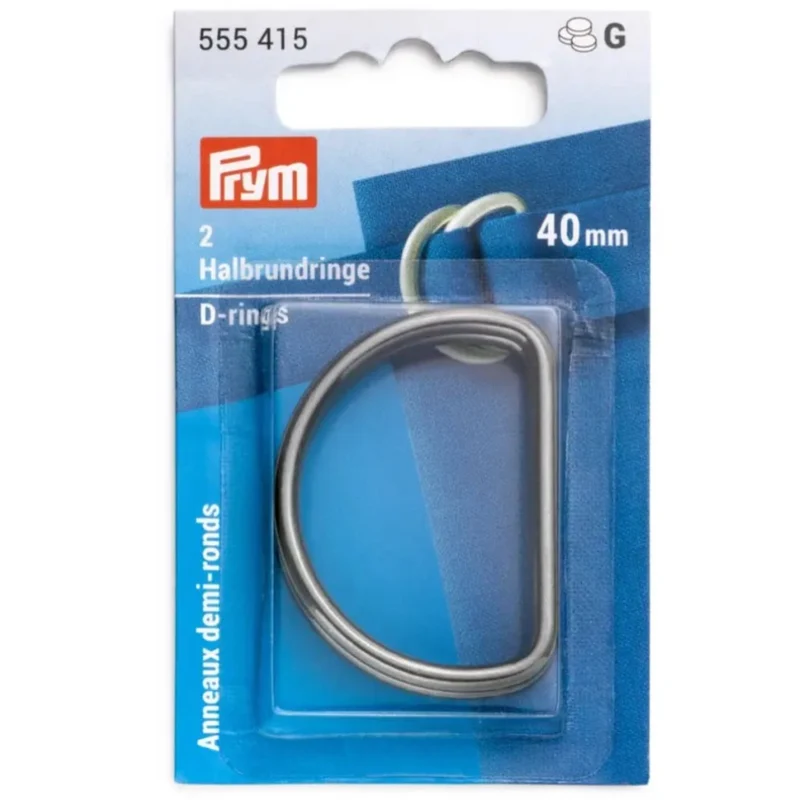 2 D-Ringe 40mm gunmetall