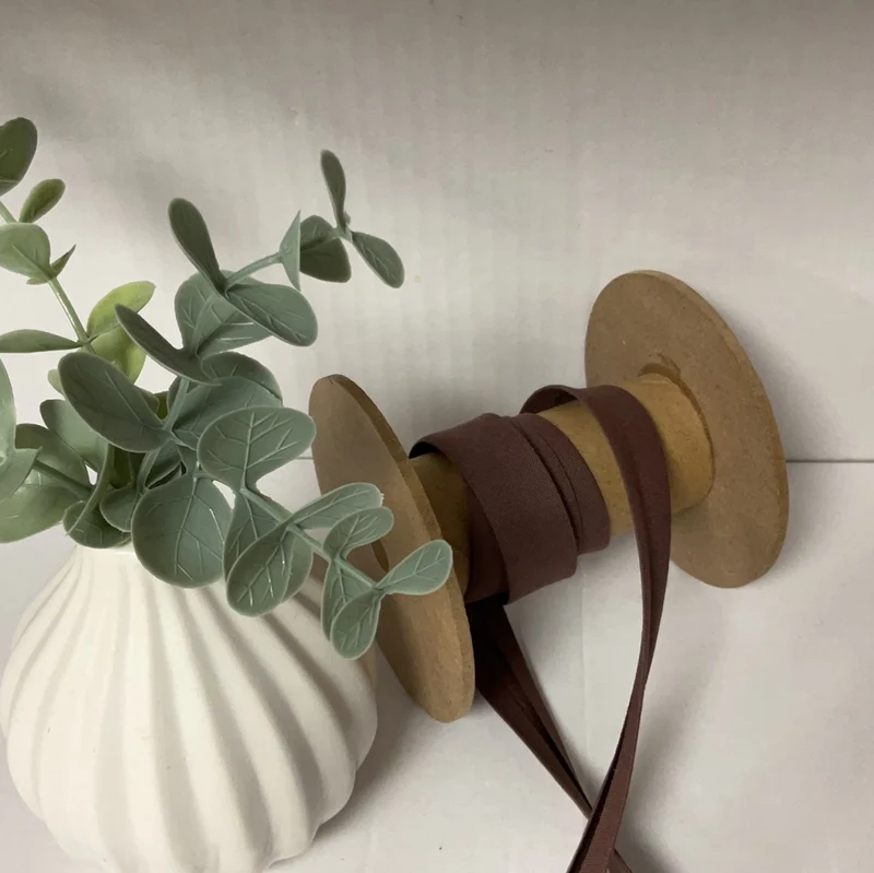 Schrägband Baumwolle Polyester 18mm braun