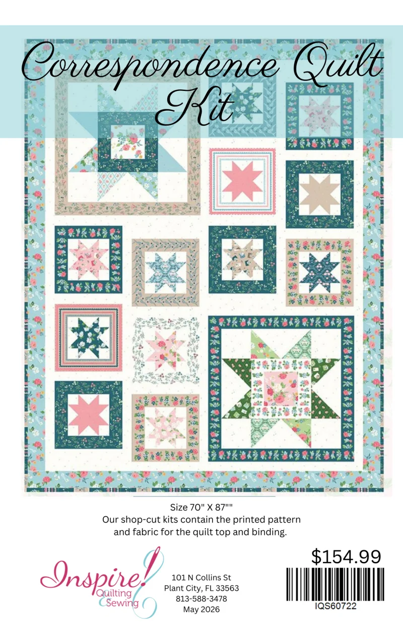 Correspondence Quilt Kit 70" X 87"