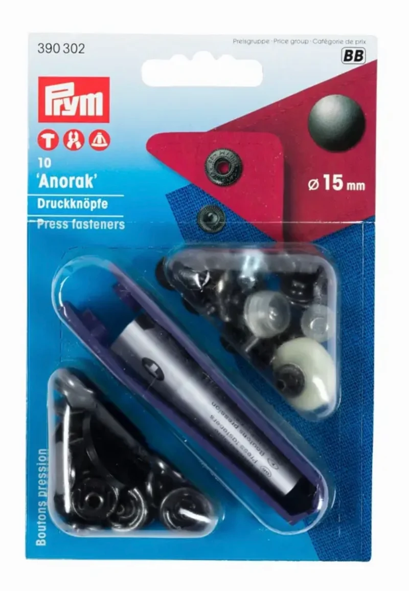 Prym Nähfrei Druckknöpfe 15mm brüniert
