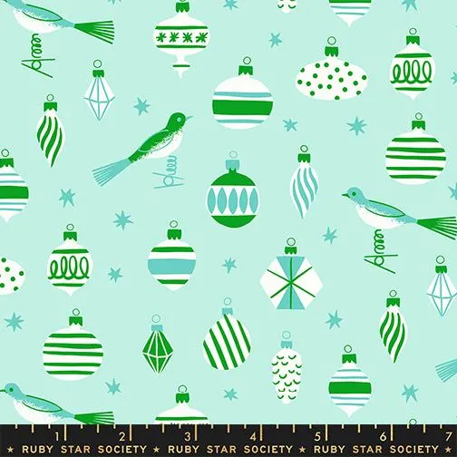 Moda, Ruby Star Society, Merry Happy, Baubles, Mint Green