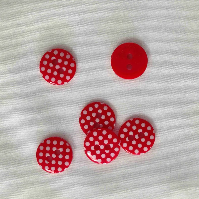 Knopf Punkte 2-Loch 12 mm