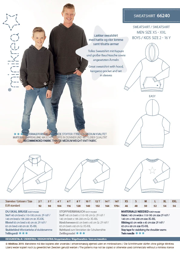 Schnittmuster 66240 Sweatshirt