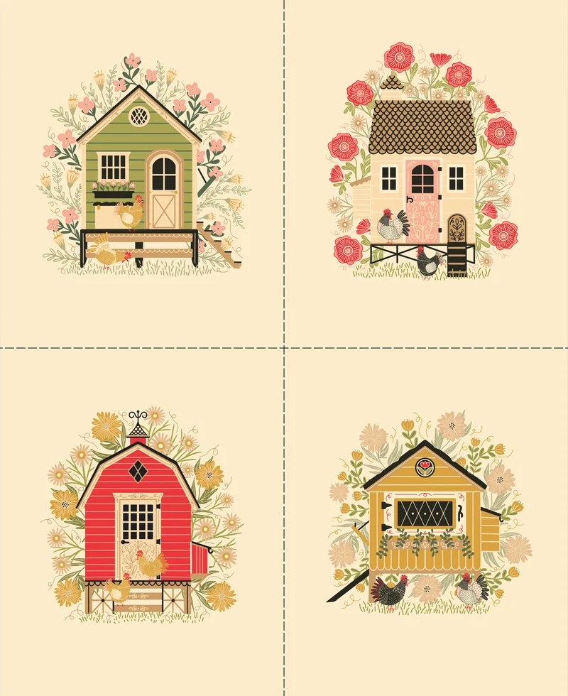 Henhouse/Cluck & Blossom Quilt Kit