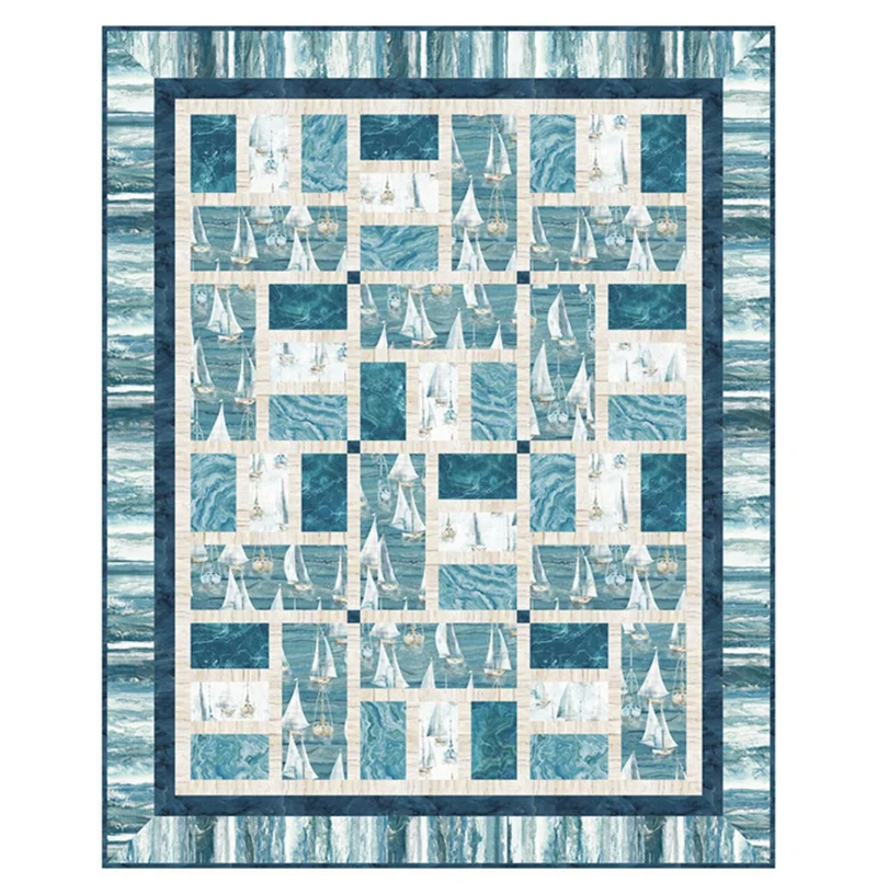Smooth Sailing/ Sail Away Quilt Kit 64" X 80"