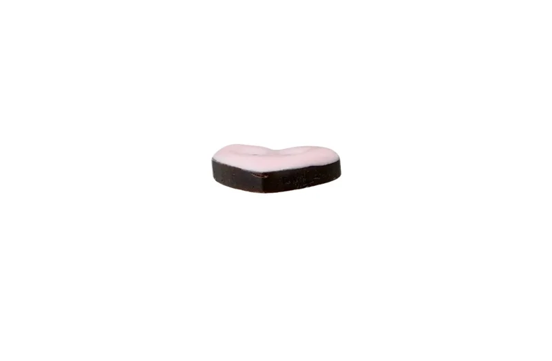 Kokosknopf 2-Loch Herz rosa 15mm