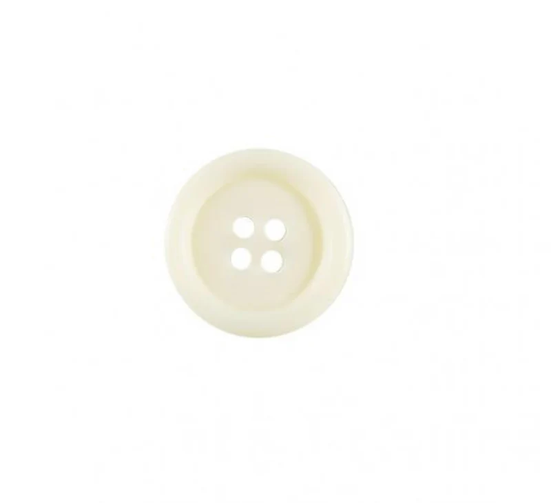 Knopf 4-Loch 18mm creme