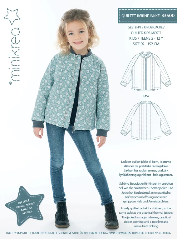 Schnittmuster 33500 Gesteppte Kinderjacke
